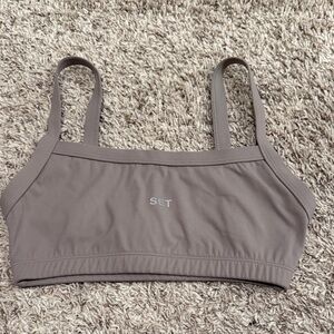 Set active grey sports bra